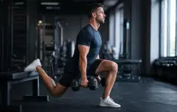 Bulgarian split squat med håndvægte